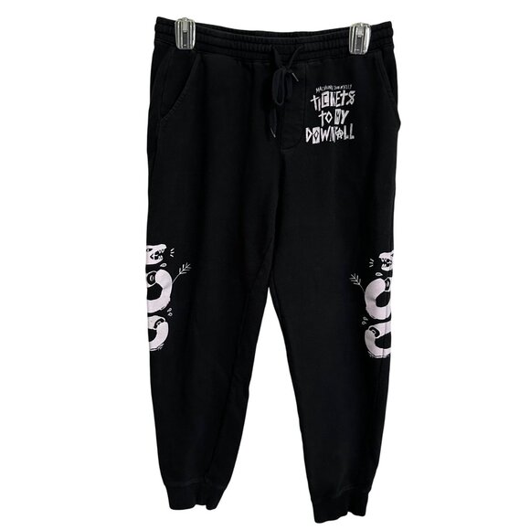 Machine Gun Kelly Tickets To My Downfall Sweatpants Black XL Pink Snake Graphic - Picture 1 of 9
